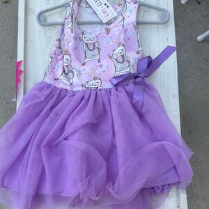 Adorable Purple Cattatude cat Dress for Kids